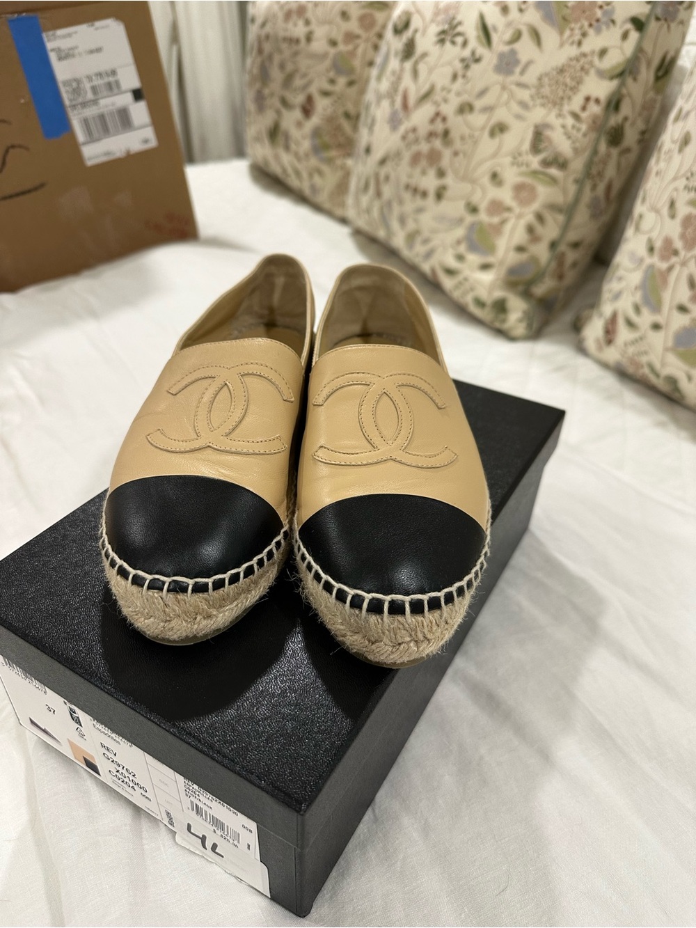 CHANEL Lambskin Espadrilles